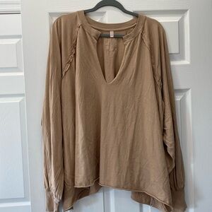 NWOT Free People Movement Reflect Layer Long Sleeve in Sand Dunes